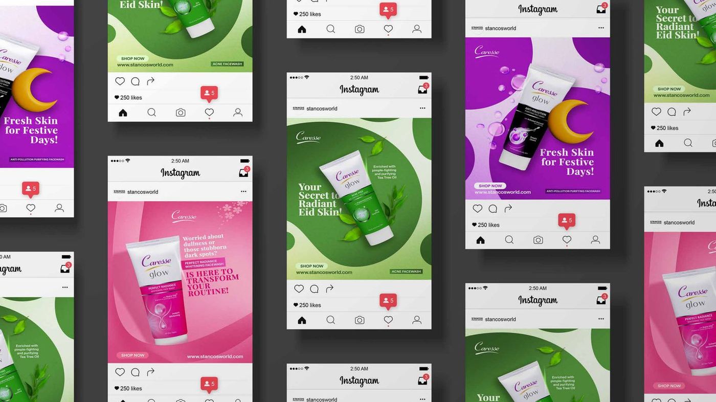 Caresse skincare social campaign