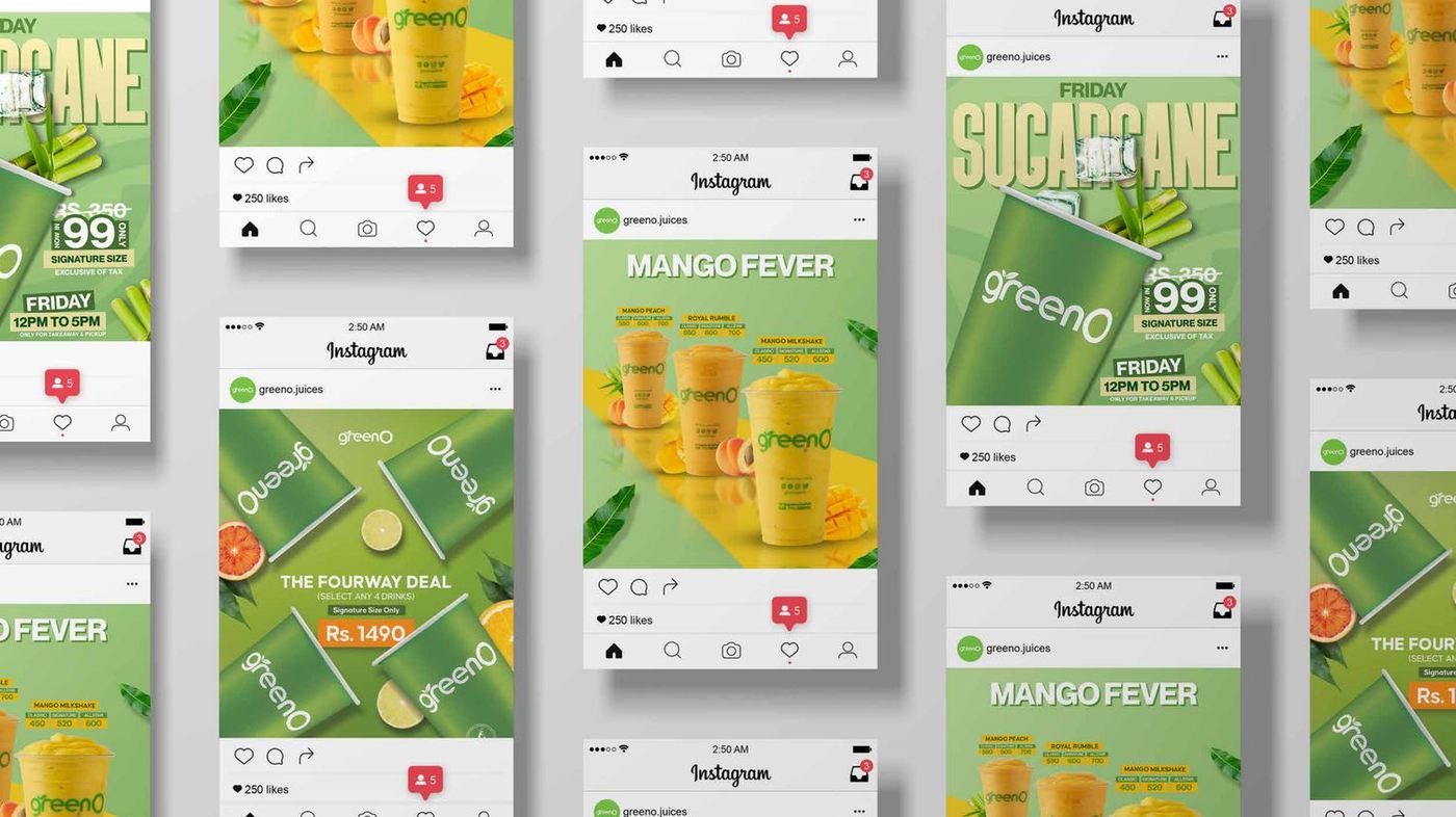 Greeno juice social campaign