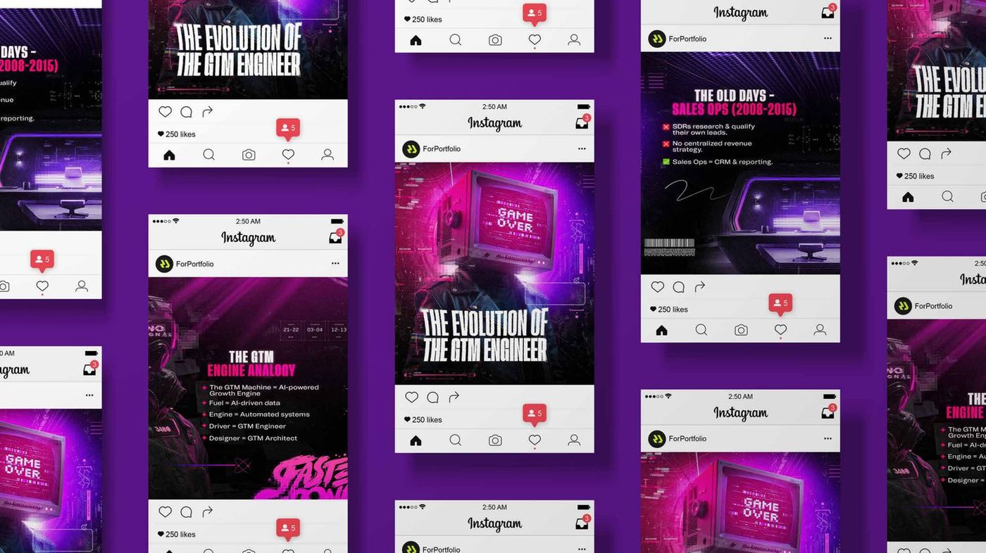 GTM engineer editorial social campaign